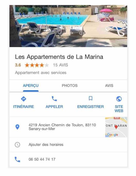 Les Appartements De La Marina Sanary-sur-Mer Kültér fotó